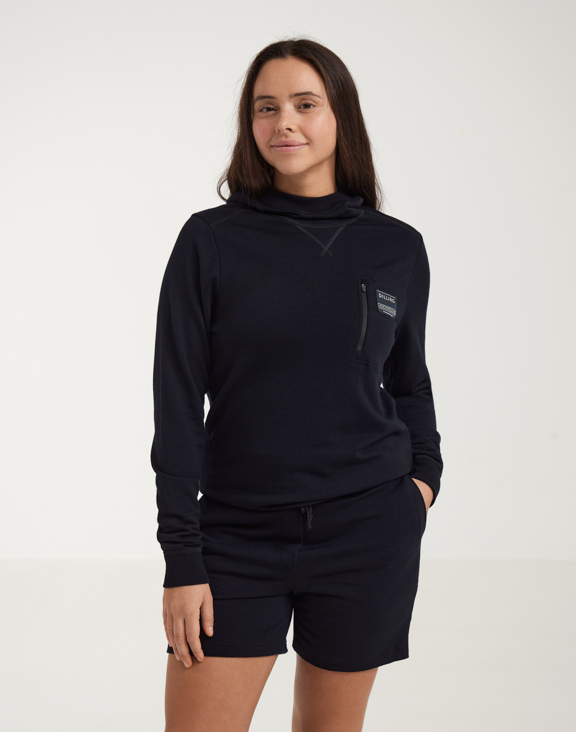 Hoodie van merinowol voor dames - Gratis Verzending