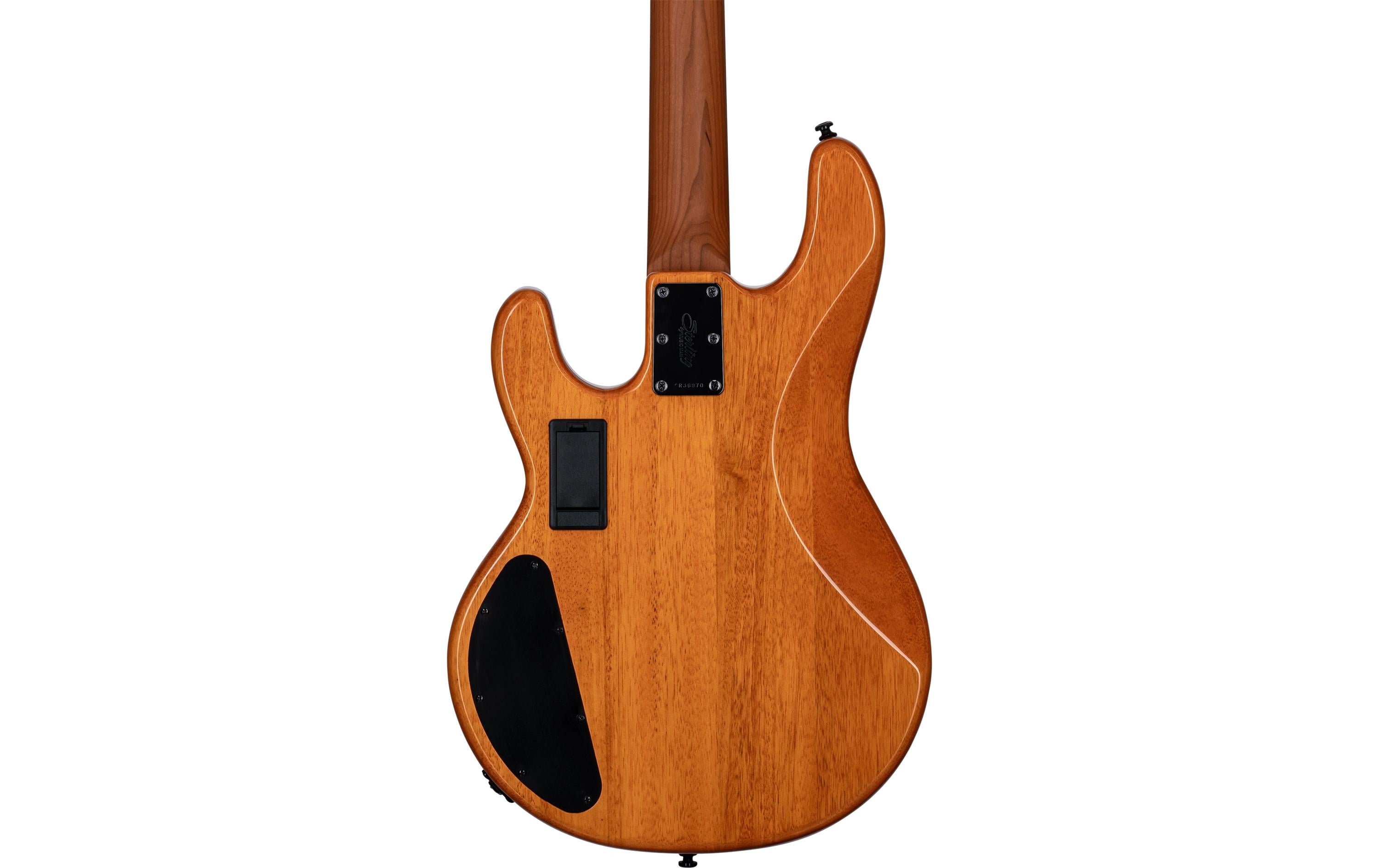 E-Bass StingRay Ray34 PB HH Amber<br>4-seitiger Bass mit Aktivelektronik und zwei Humbucker