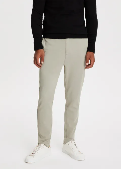 Pique chino slim fit grijs (GRS)