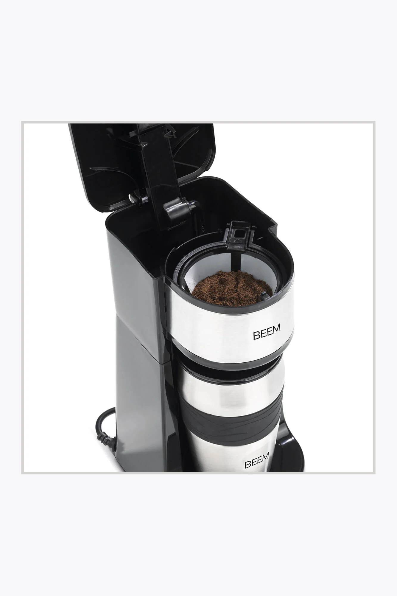 BEEM Single-Kaffeemaschine Thermo2Go 750W Edelstahl/Schwarz