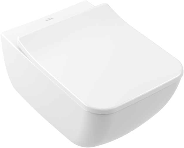 Villeroy & Boch Venticello randloos toilet en softclose toiletzitting wit glans