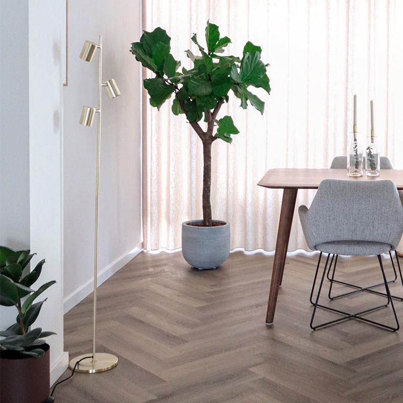 Moderne vloerlamp messing 3-lichts - Jeana