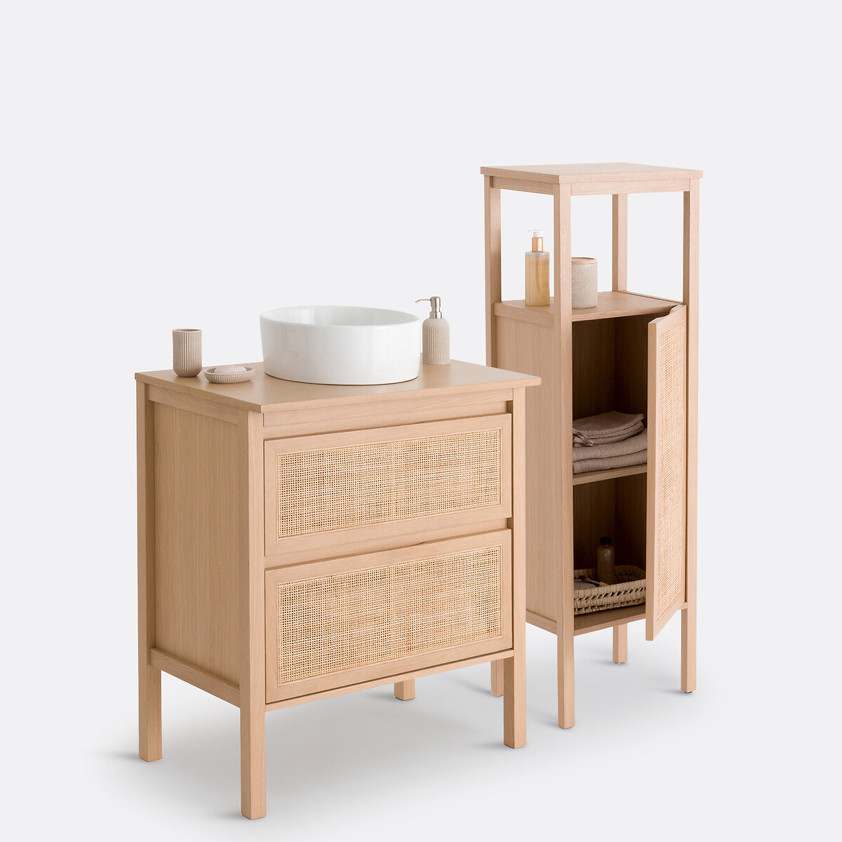 LA REDOUTE INTERIEURS<br>Coluna para casa de banho em rattan, Lumpa