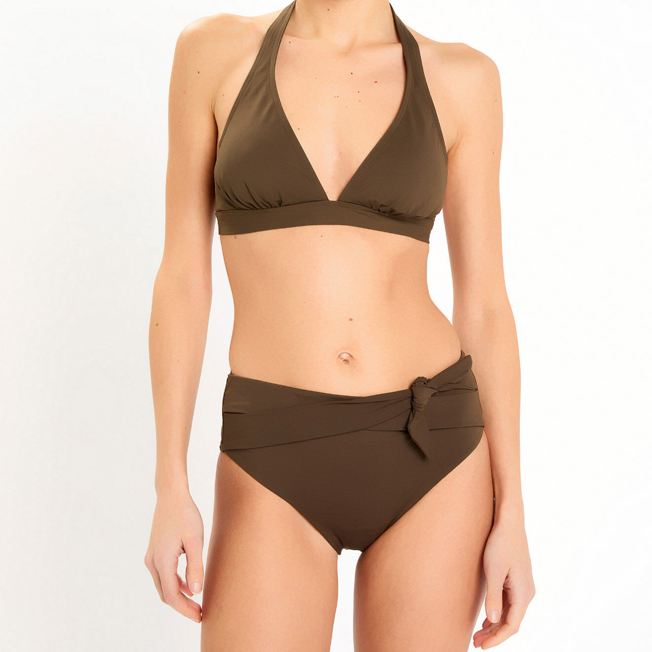 Iodus Haut de maillot de bain triangle mousses amovibles Essentiels kaki