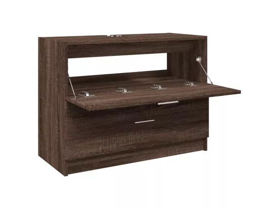 Armoire d'évier chêne marron 78x37x59 cm bois d'ingénierie