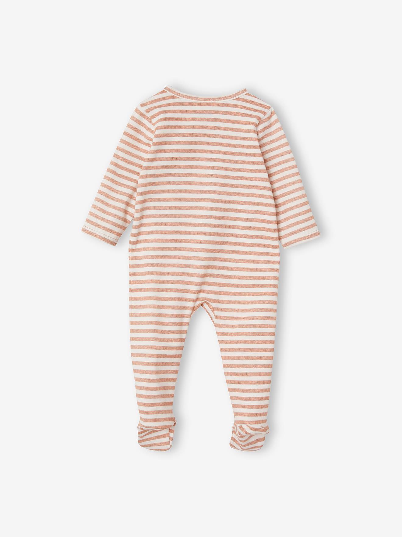 Conjunto de 3 pijamas de algodão para bebê com certificação Oeko-Tex®, branco claro, bicolor/multicolorido.