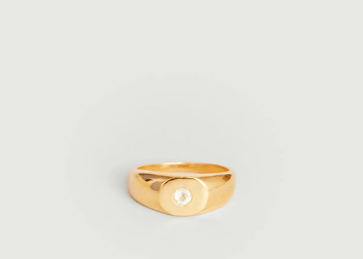 Bague chevalière avec quartz Procyon Gamme Blanche