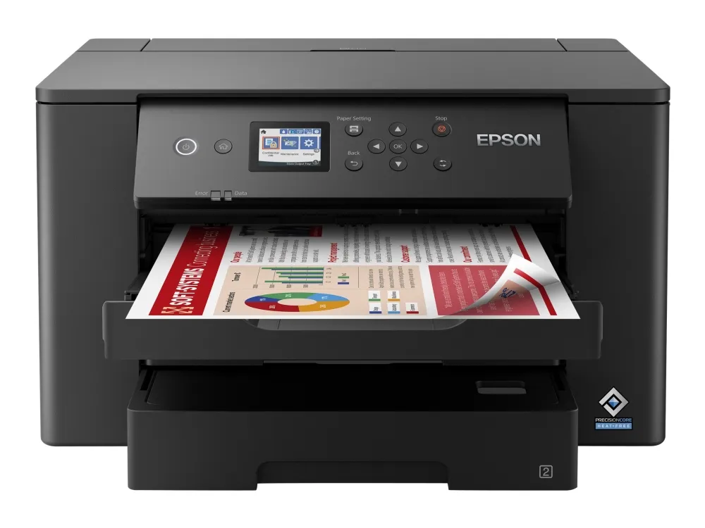 Epson WorkForce WF-7310DTW - Printer - farve - Duplex - blækprinter - A3 - 4800 x 2400 dpi - op til 25 spm (mono) / op til 12 spm (farve) - kapacitet: 500 ark - USB 2.0, LAN, Wi-Fi(n)