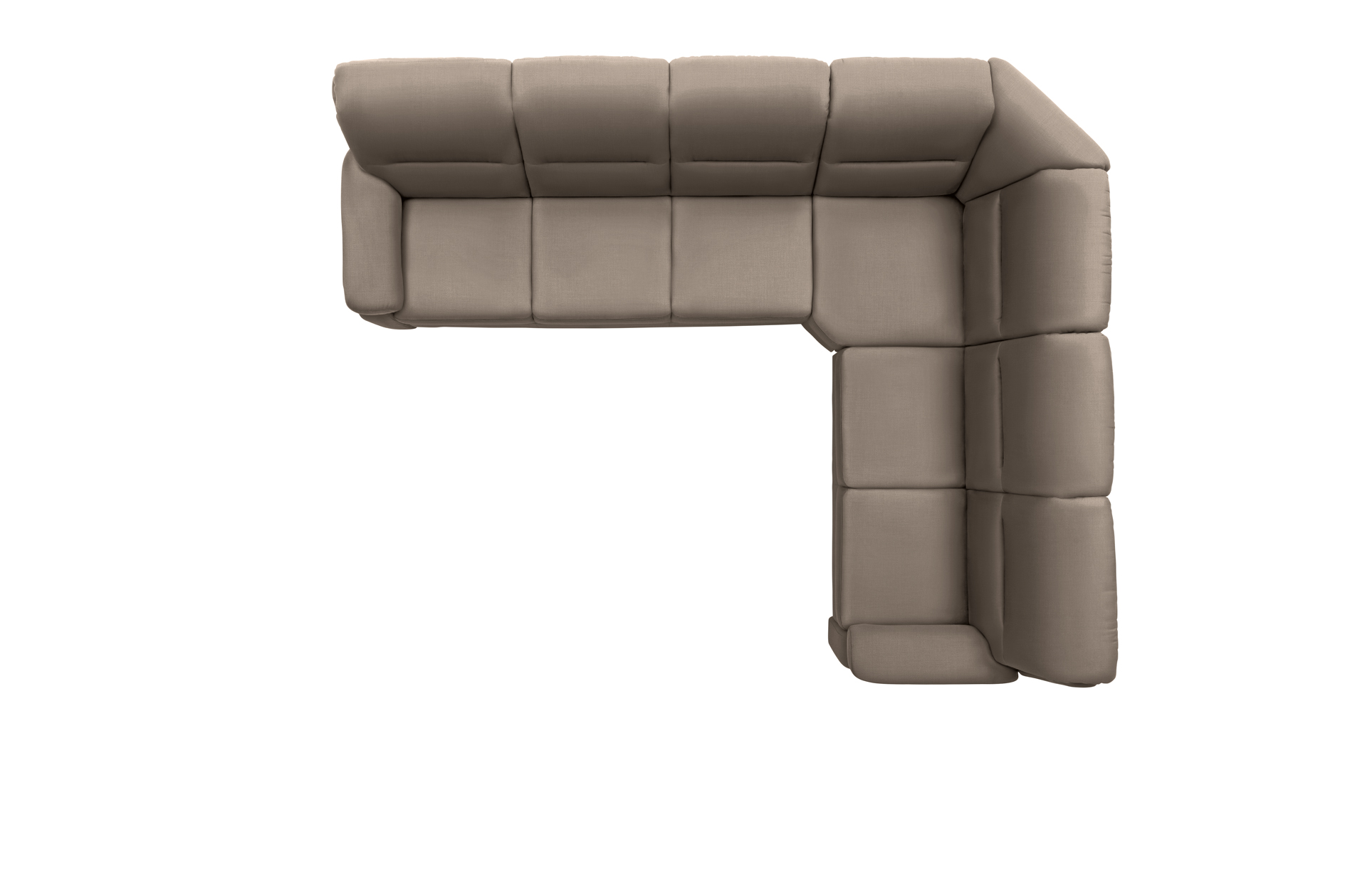 polsterpower Ecksofa - Miro mandel - Basismodell - rechts