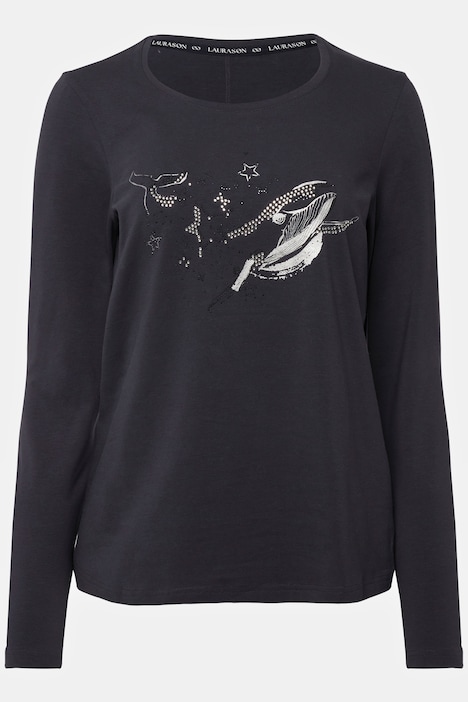 T-Shirt, Wal, Rundhals, Langarm