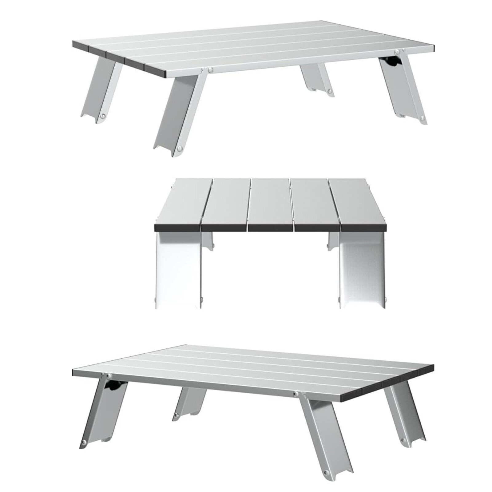 UQUIP Campingtisch Handy Mini Camping Angel Tisch Faltbar Verstellbar Leicht Alu