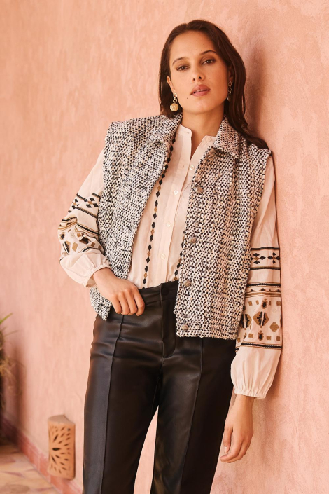 C&S The Label zwarte dames gilet