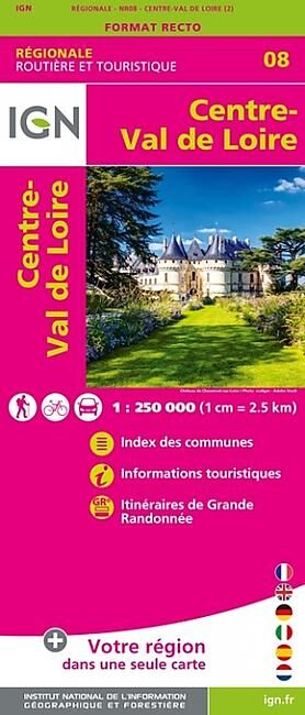 IGN - NR08 CENTRE VAL DE LOIRE 1 250 000