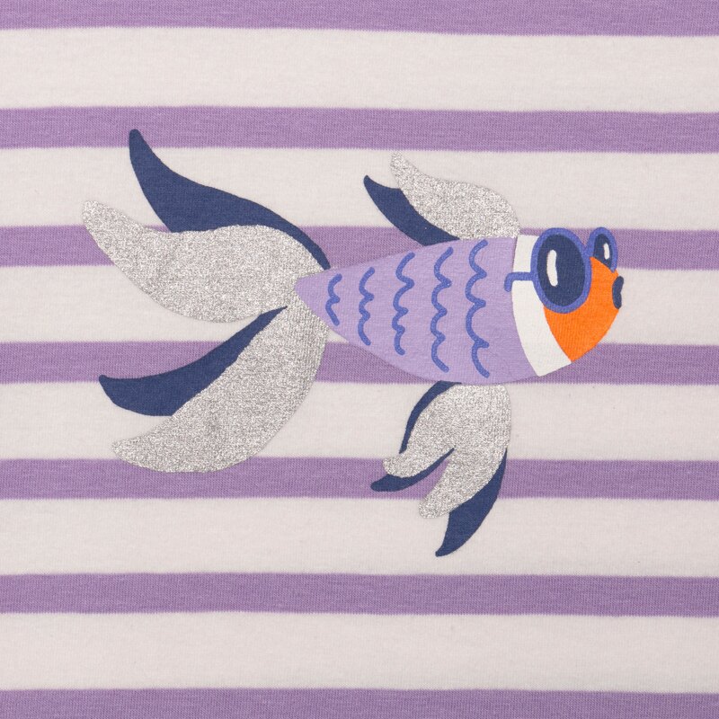 T-shirt bébé fille rayé poisson beige Catimini Beige