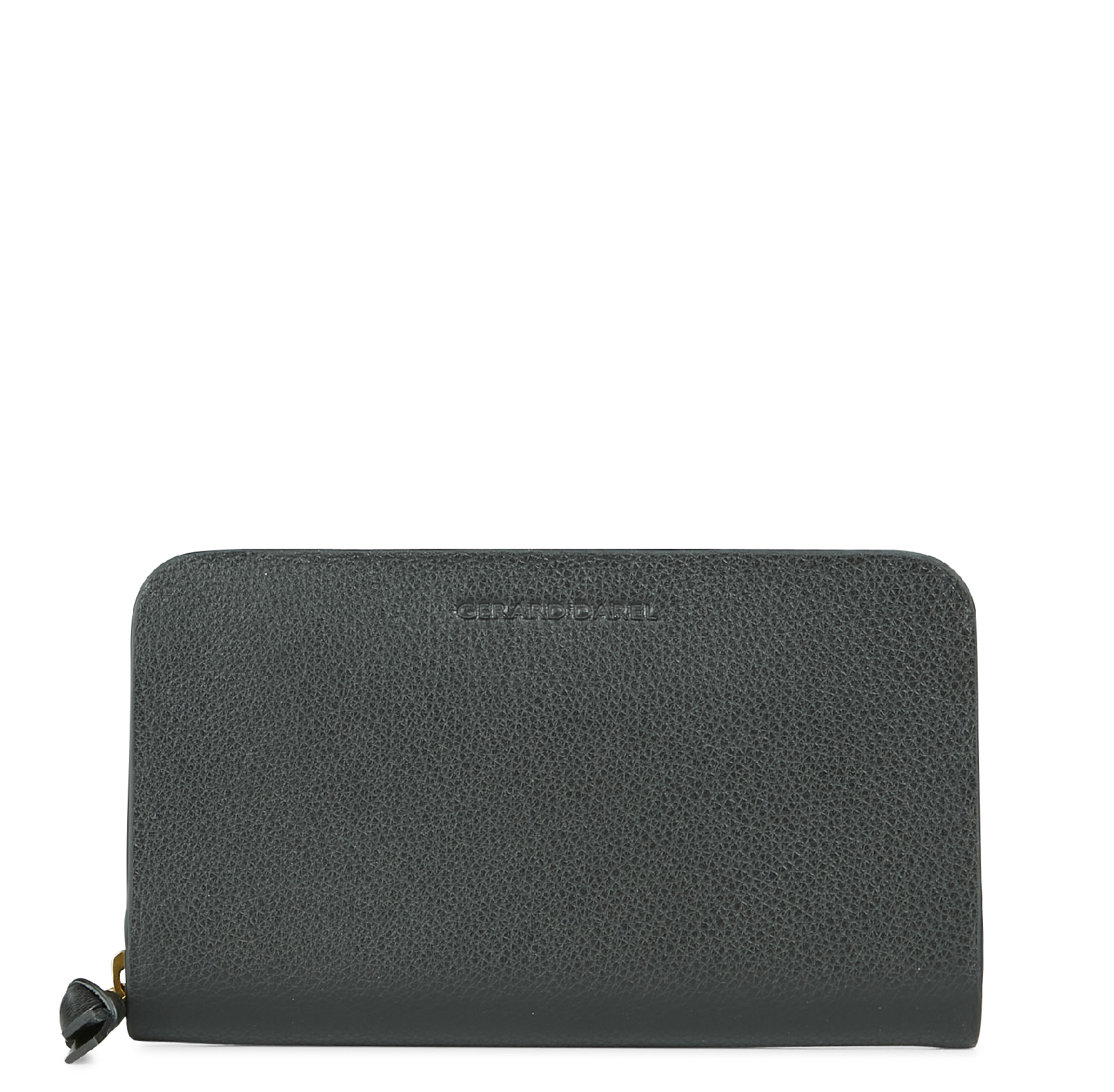 Portefeuille zippé en cuir | Noir