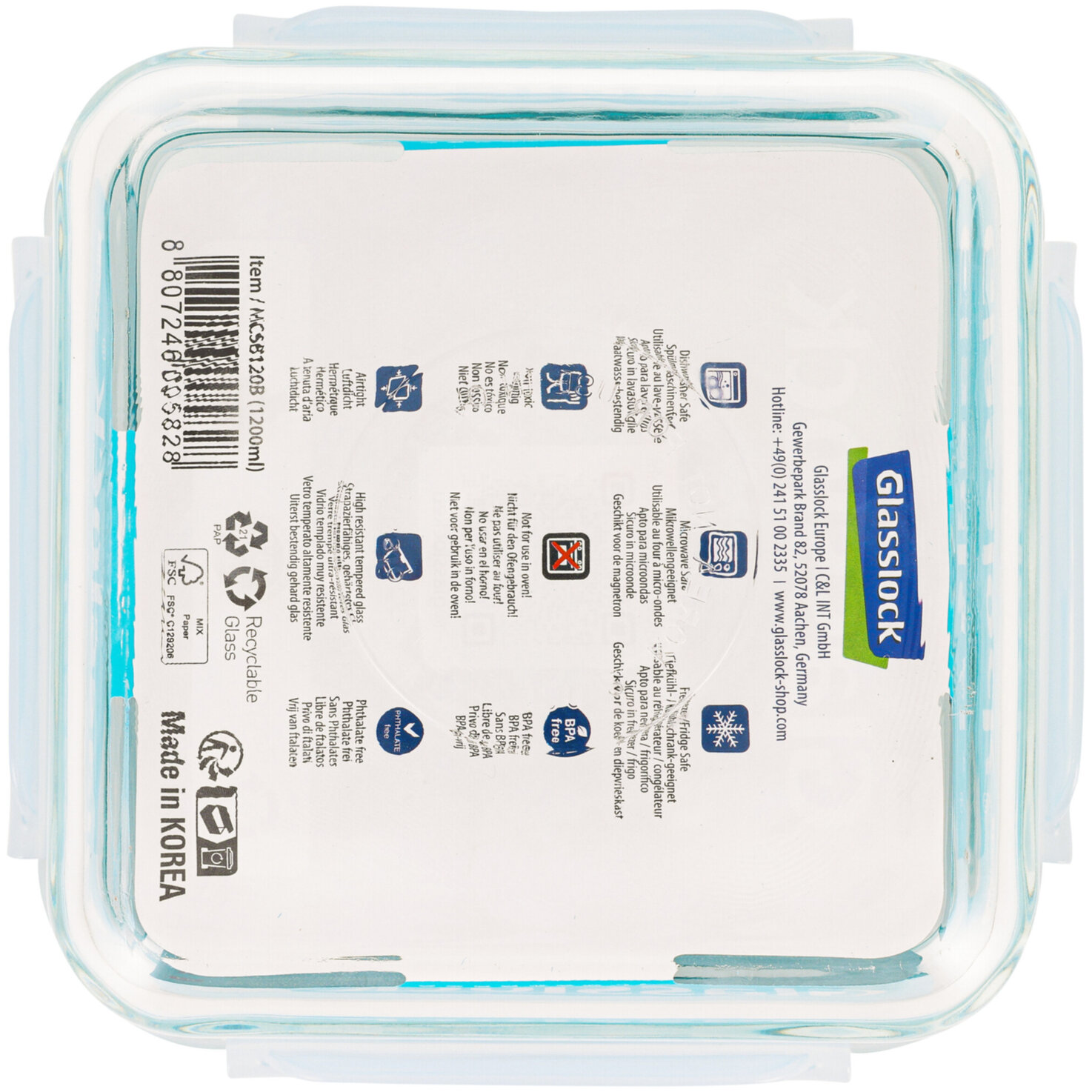 Glasslock Frischhaltedose 1200ml