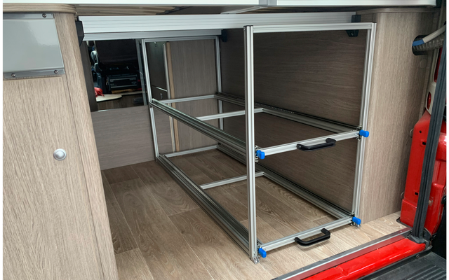 SYS-RACK Kastenwagen Heckauszug mit 120 cm Teleskopvollauszügen