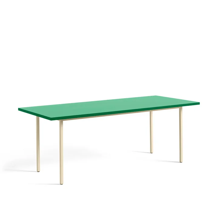 HAY - Two-Colour Esstisch, 200 x 90 cm, mint / elfenbein