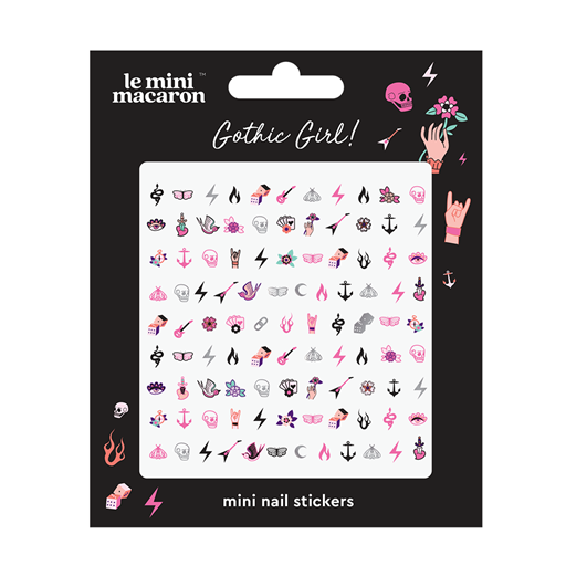 Le Mini Macaron Mini Nail Art Stickers, Gothic Girl