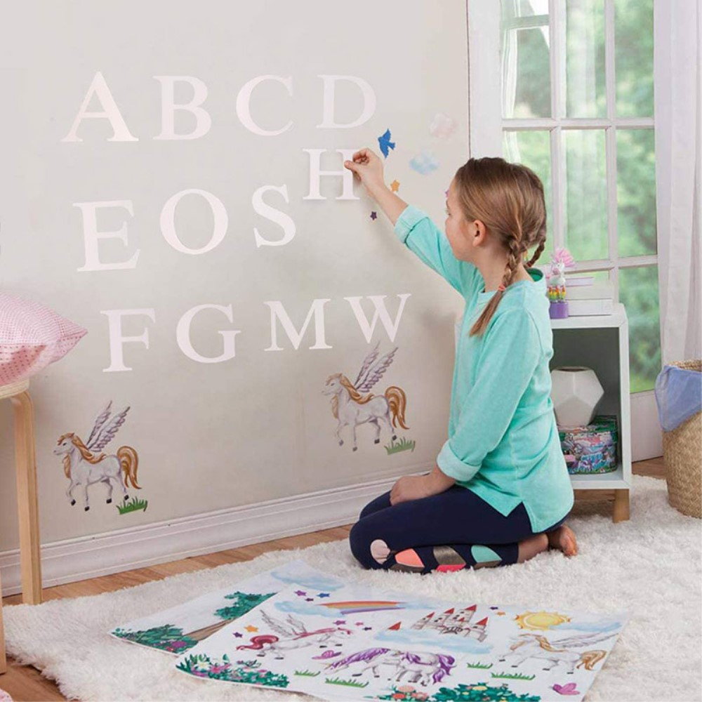 (35-tlg. Set) Baby Buchstaben Boxen Party Deko Accessoire Faltbare Papier Kisten Alphabet Baby Shower / Gender Reveal - Weiss / Transparent