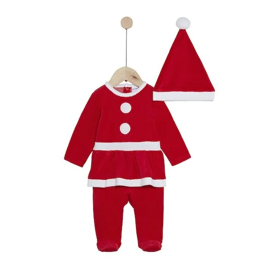 Pyjama + Bonnet de Noël   Rouge        de               P'tit bisou