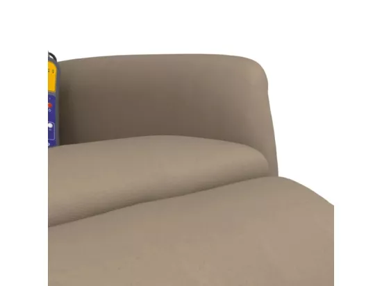 Fauteuil inclinable de massage repose-pieds cappuccino
