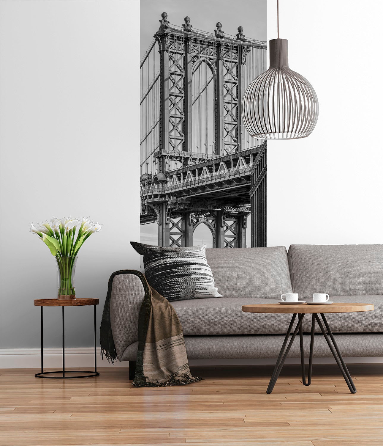 Komar Fototapete »Digitaldruck Vlies -  Brooklyn View - Grösse 100 x 280 cm« bedruckt glatt Wohnzimmer, Schlafzimmer