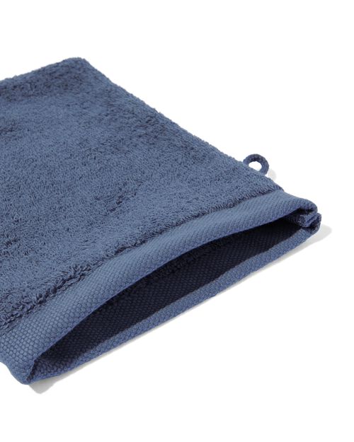 gant de toilette qualité hôtelière extra douce bleu acier