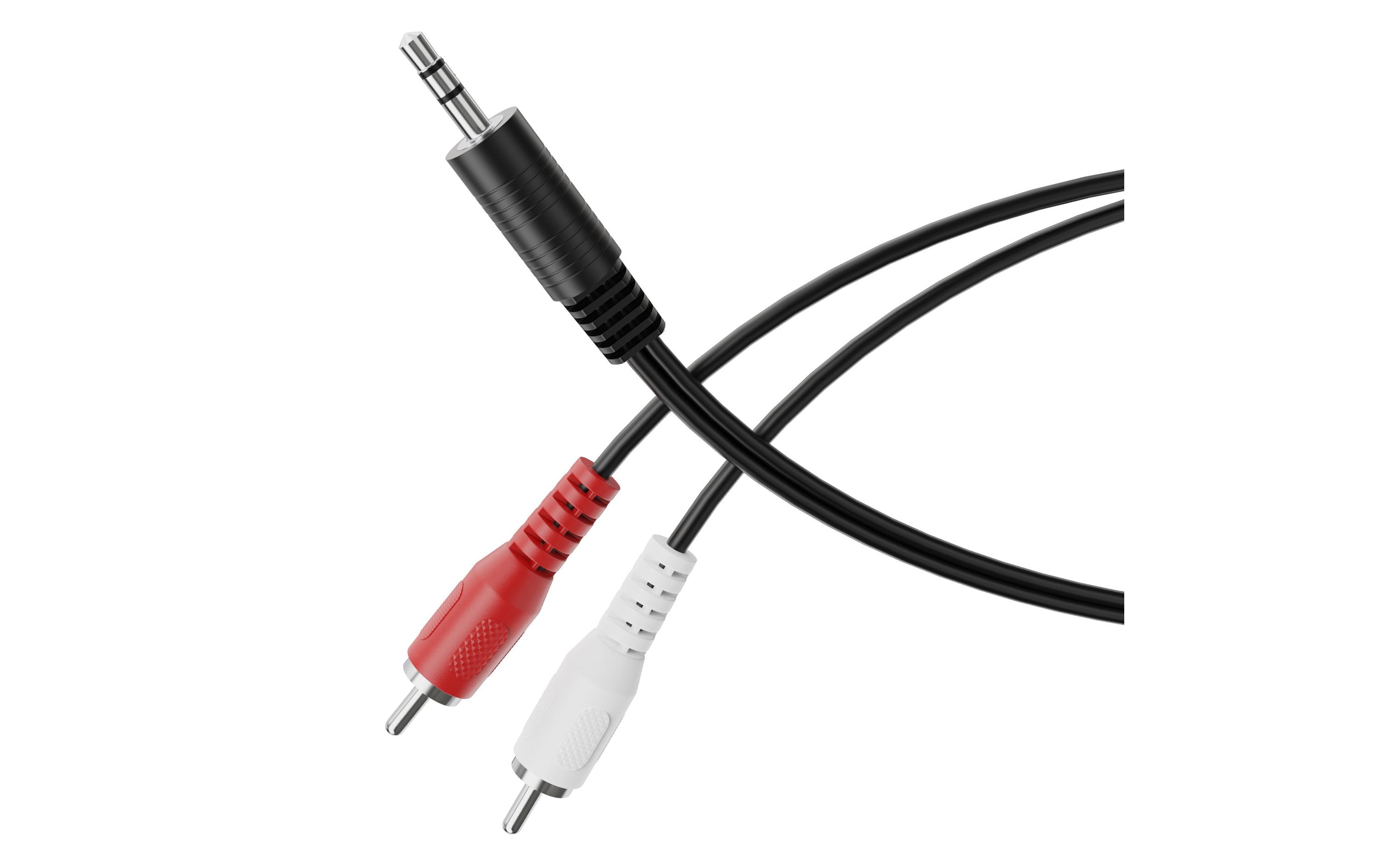 Audio-Kabel 3.5 mm Klinke - Cinch 2.5 mAudio Kabel, 2x Cinch auf 3.5 mm Klinke, 2.50 m