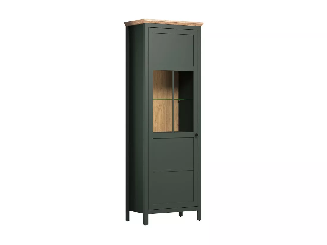 Vaisselier avec éclairage LED inclus et 1 porte H198 cm - Stanton