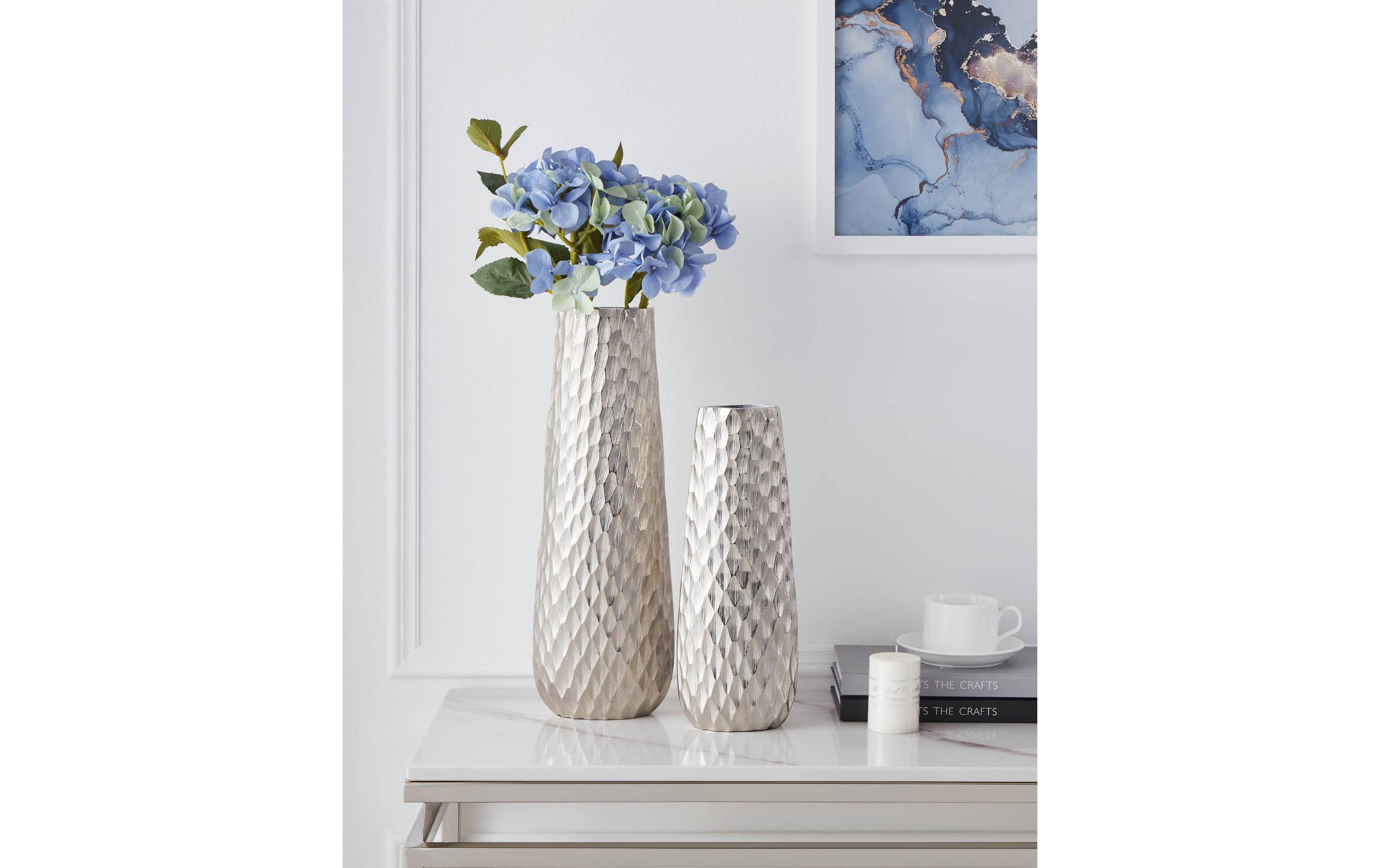 Vase Nilgaut 40.5 cm, SilberBlumenvase