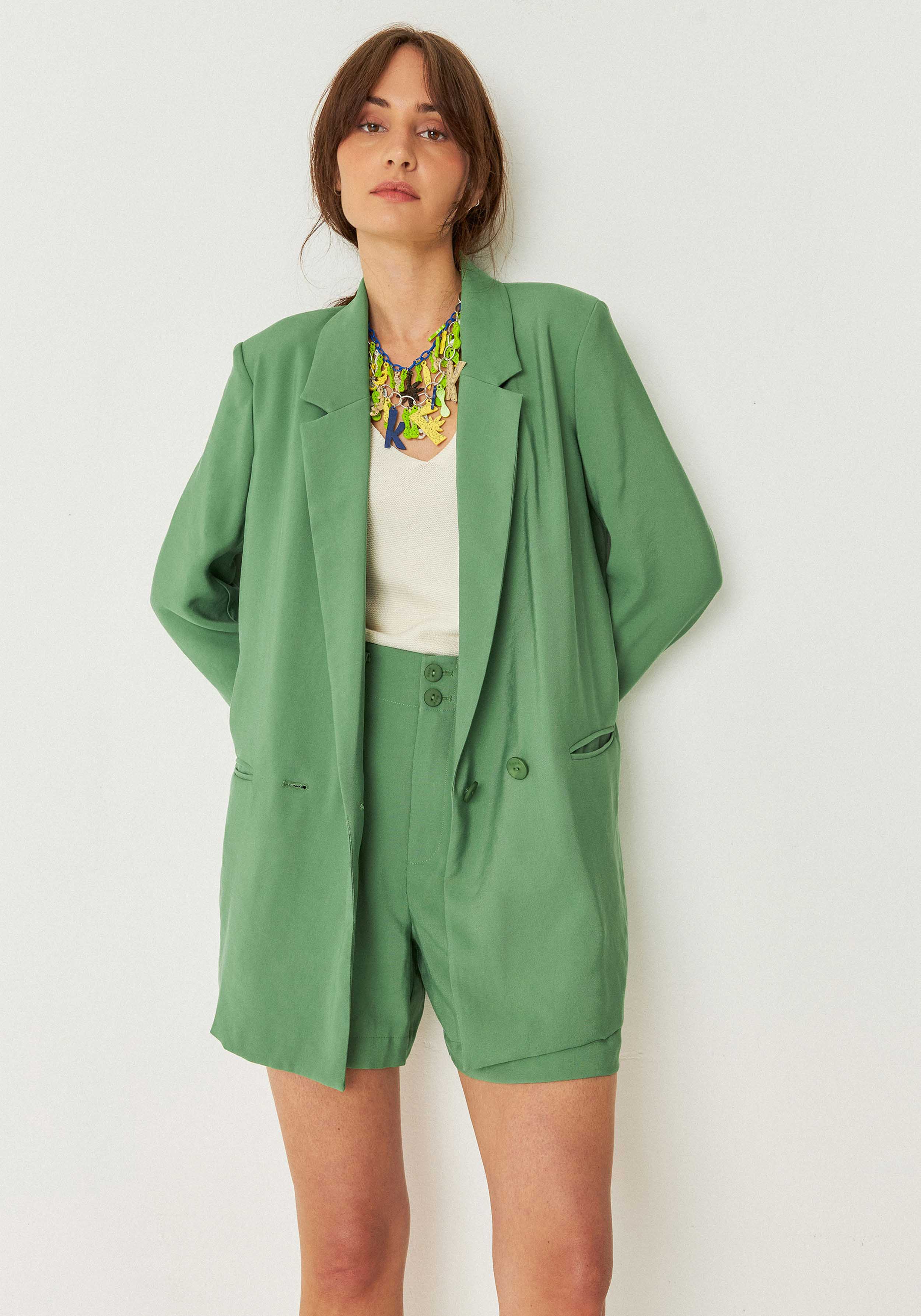 SKFK Shorts Neba Basil Green