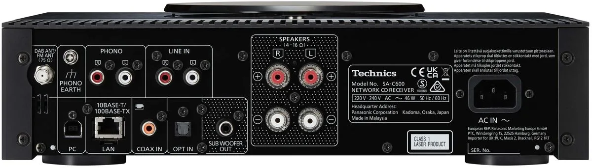 Technics SA-C600EG-K Noir Amplis hi-fi stéréo
