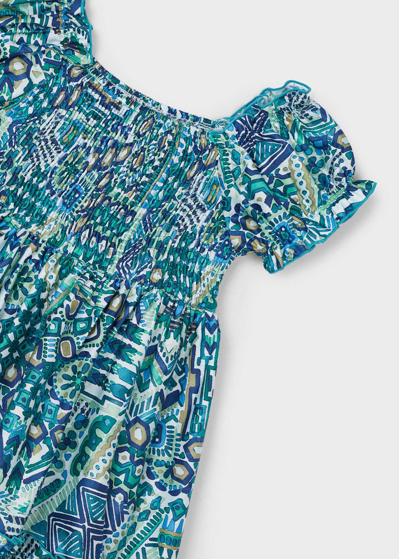 Vestido de malha franzida Better Cotton para meninas, Granadina