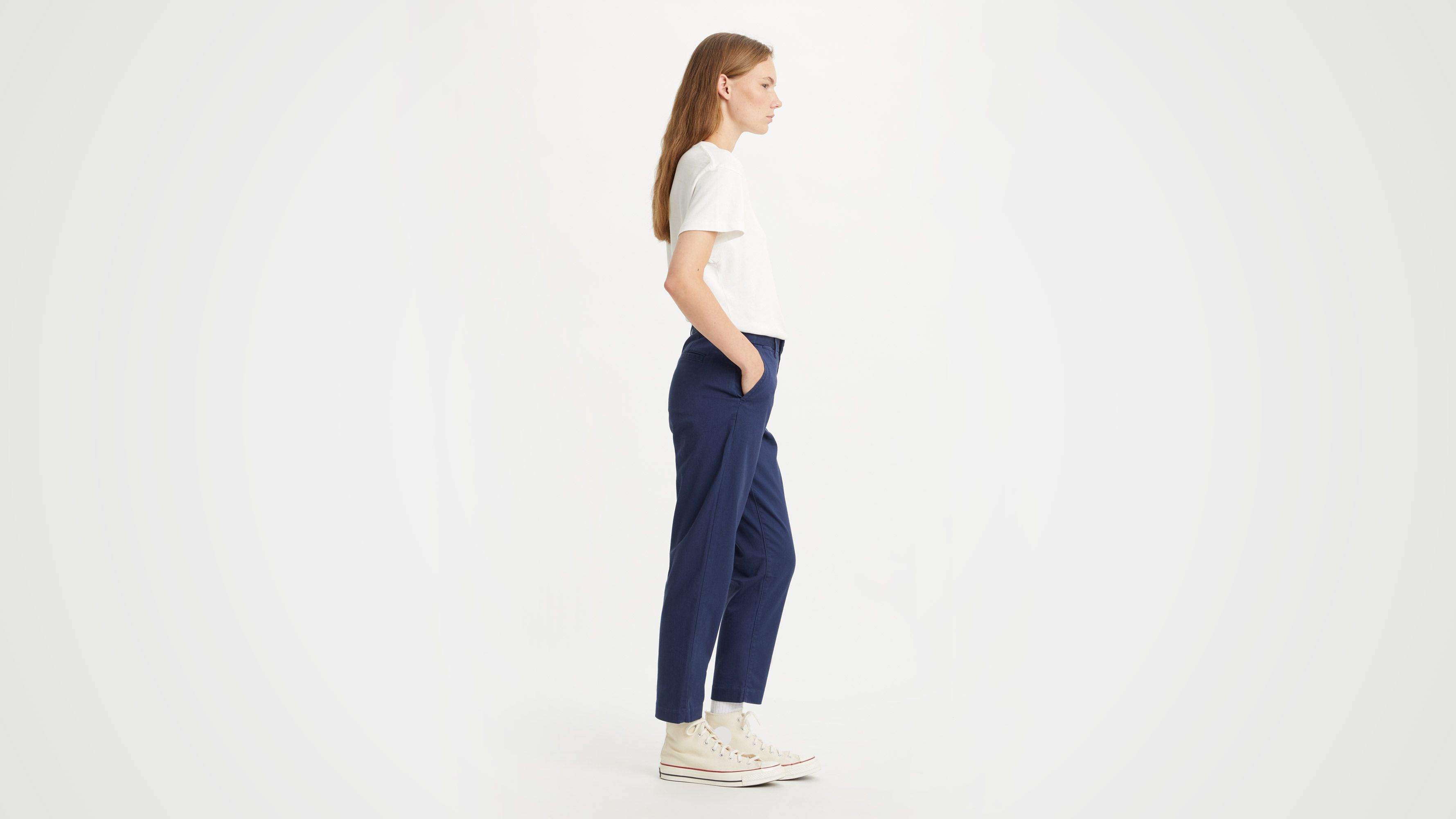 Pantalon chino essentiel - Black Iris Twill - Bleu
