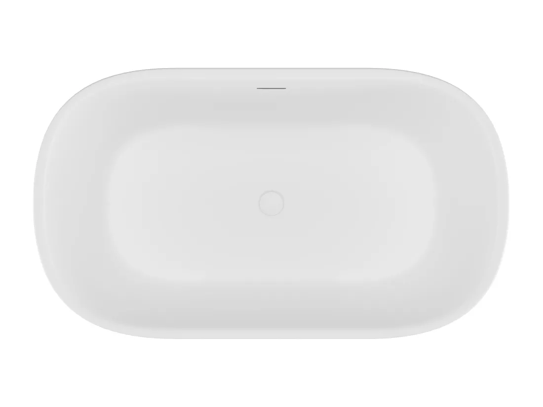 Baignoire îlot blanche mate - 130 x 74 x 60 cm - 195 L - CALDRIA