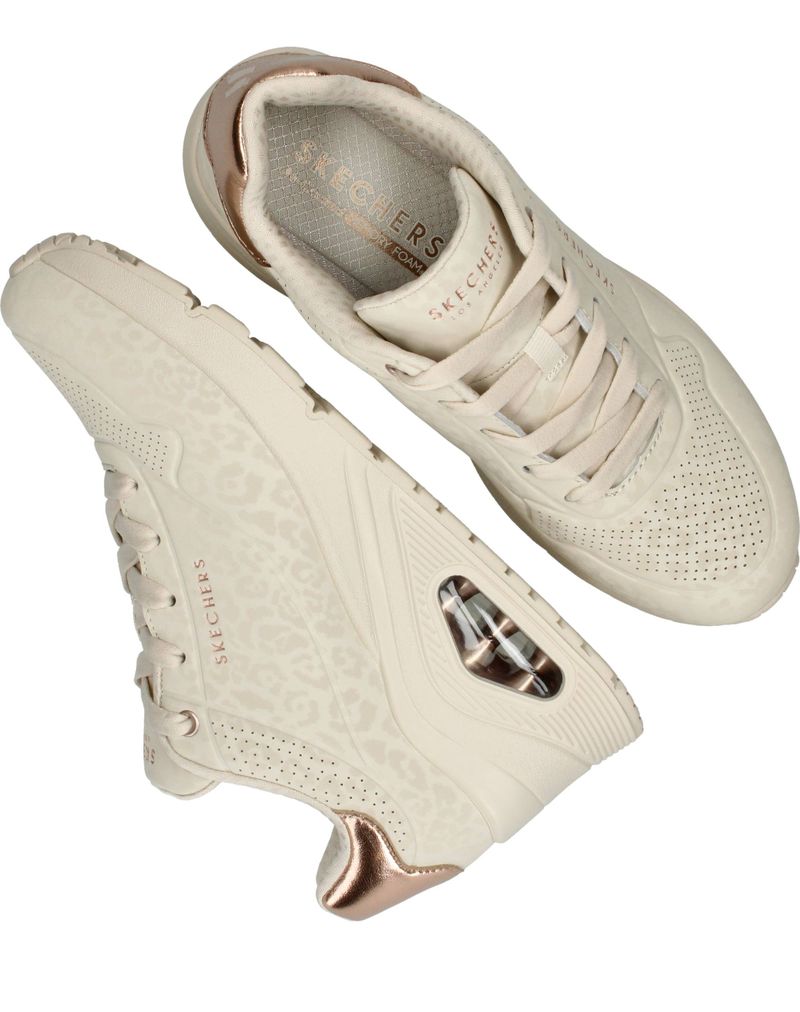 Skechers Uno Wedge Safari Daze Sneakers Beige Dames