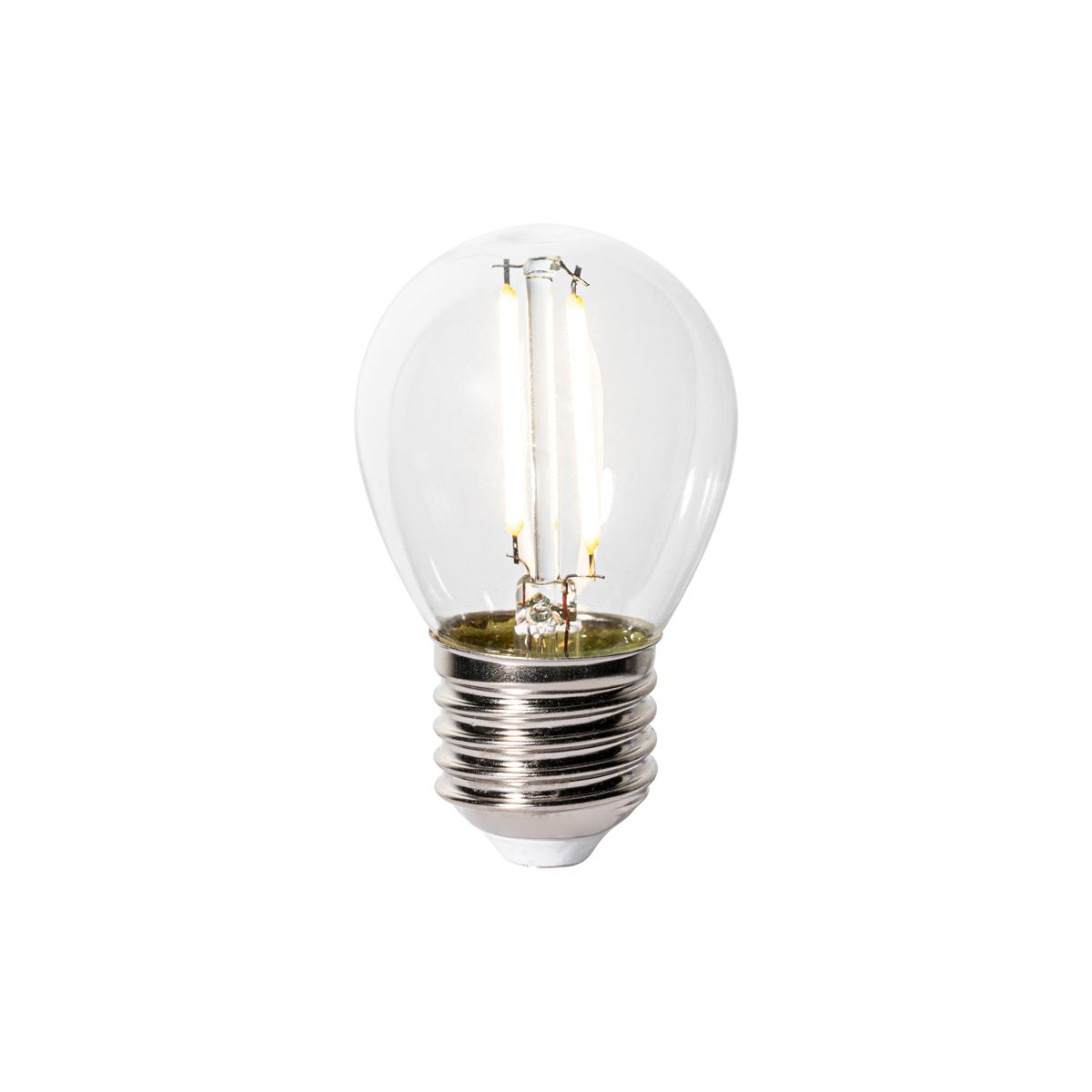 Set van 5 E27 dimbare LED lampen P45 helder glas 3W 250 lm 3000K