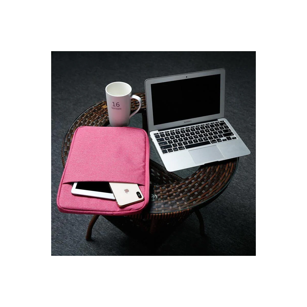 Laptopveske deksel 15.6 Toll (rosa)