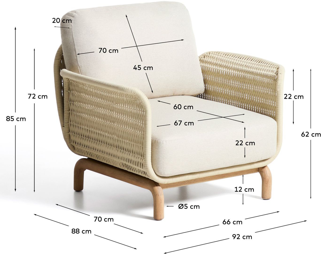 Kave Home   Alipa Outdoor Fauteuil