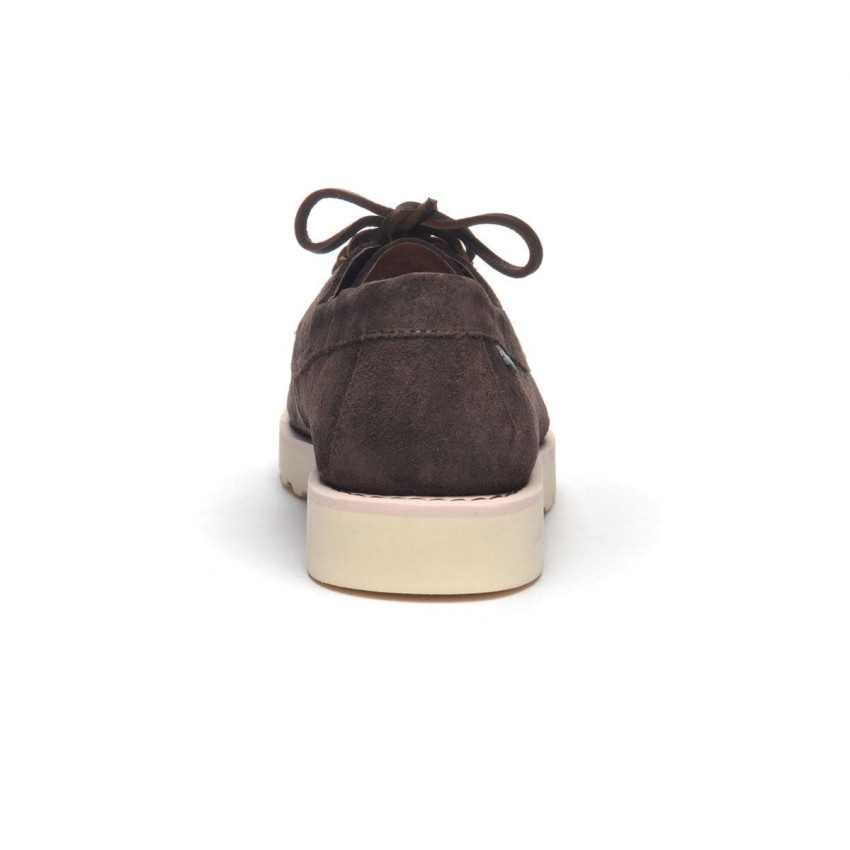 ASKOOKFIELD SUEDE OLED DARK BROWN-Mocassin en daim graissé pour homme