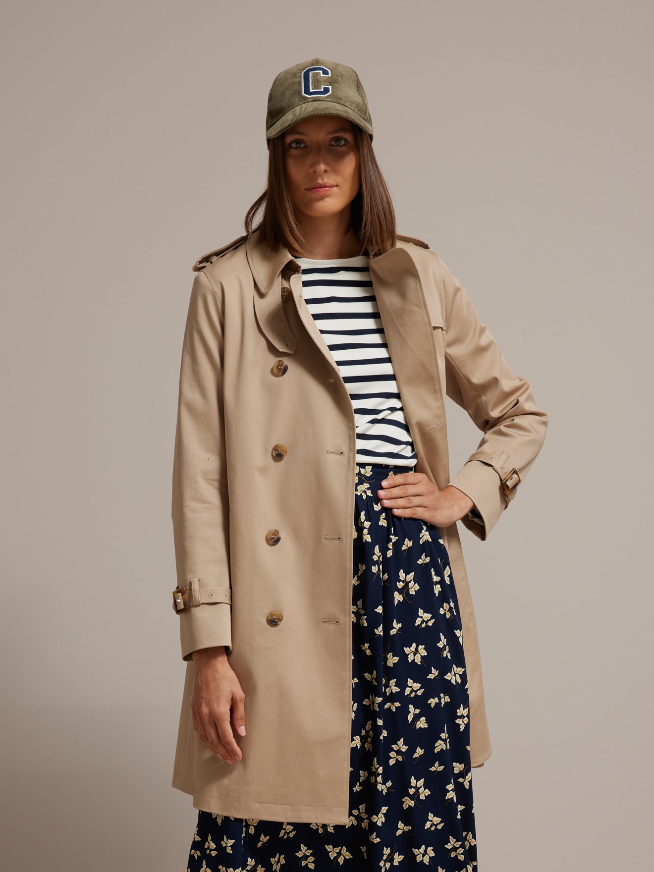 Trench long femme