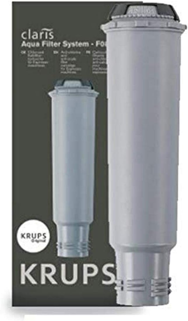 Krups Machine à café broyeur grain, 2 expresso simultanés, Nettoyage automatique, Buse vapeur Cappuccino, Essential blanche EA810570