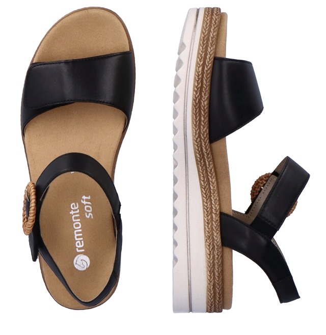 Remonte Keilsandalette  , Sommerschuh, Riemchensandale mit praktischem Klettverschlüssen