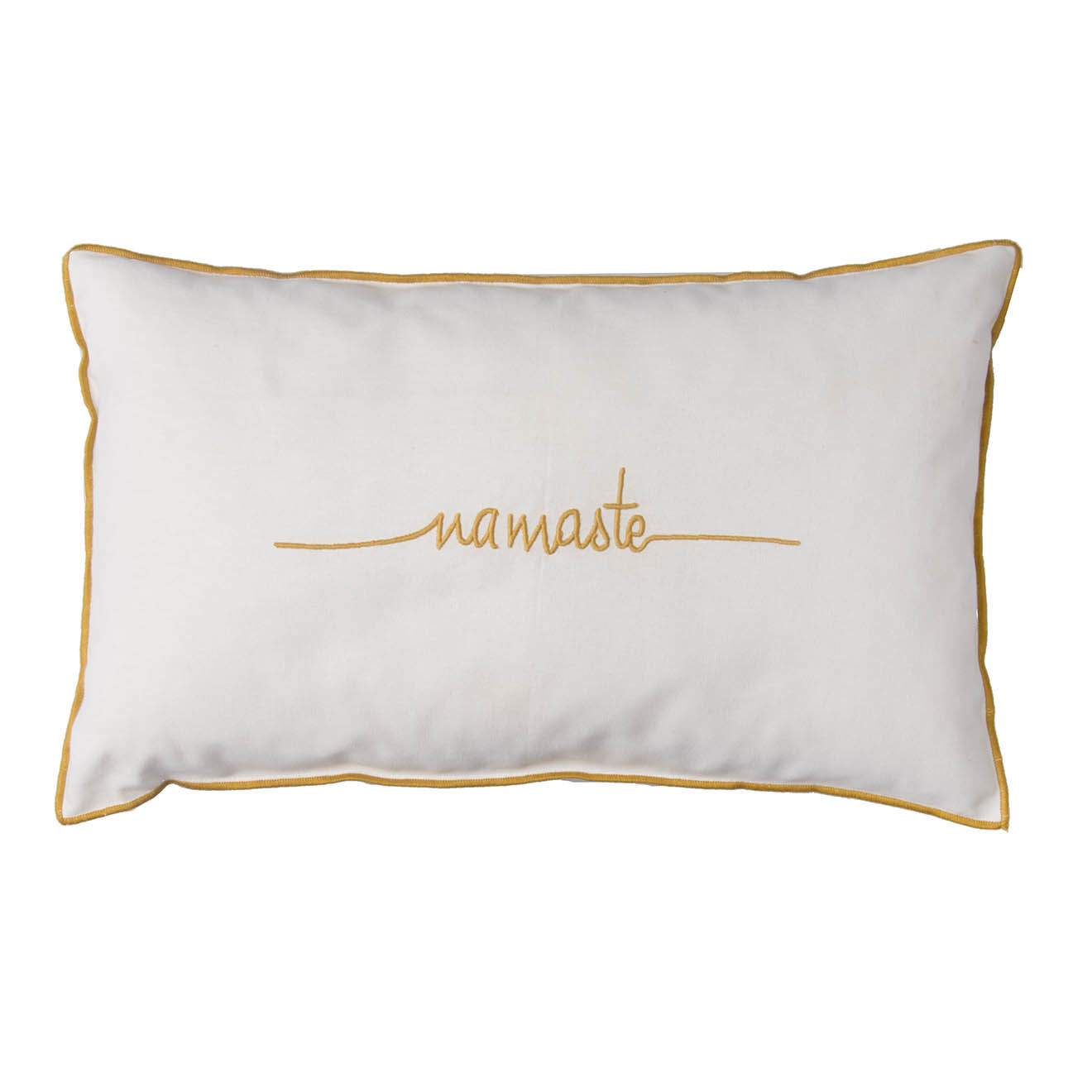 Febronie Housse de coussin Namaste jaune - 50x30 cm