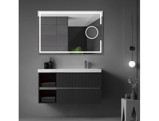 LEDIMEX - Miroir triled l.100 x h.80 cm - zone grossissante - série ma...