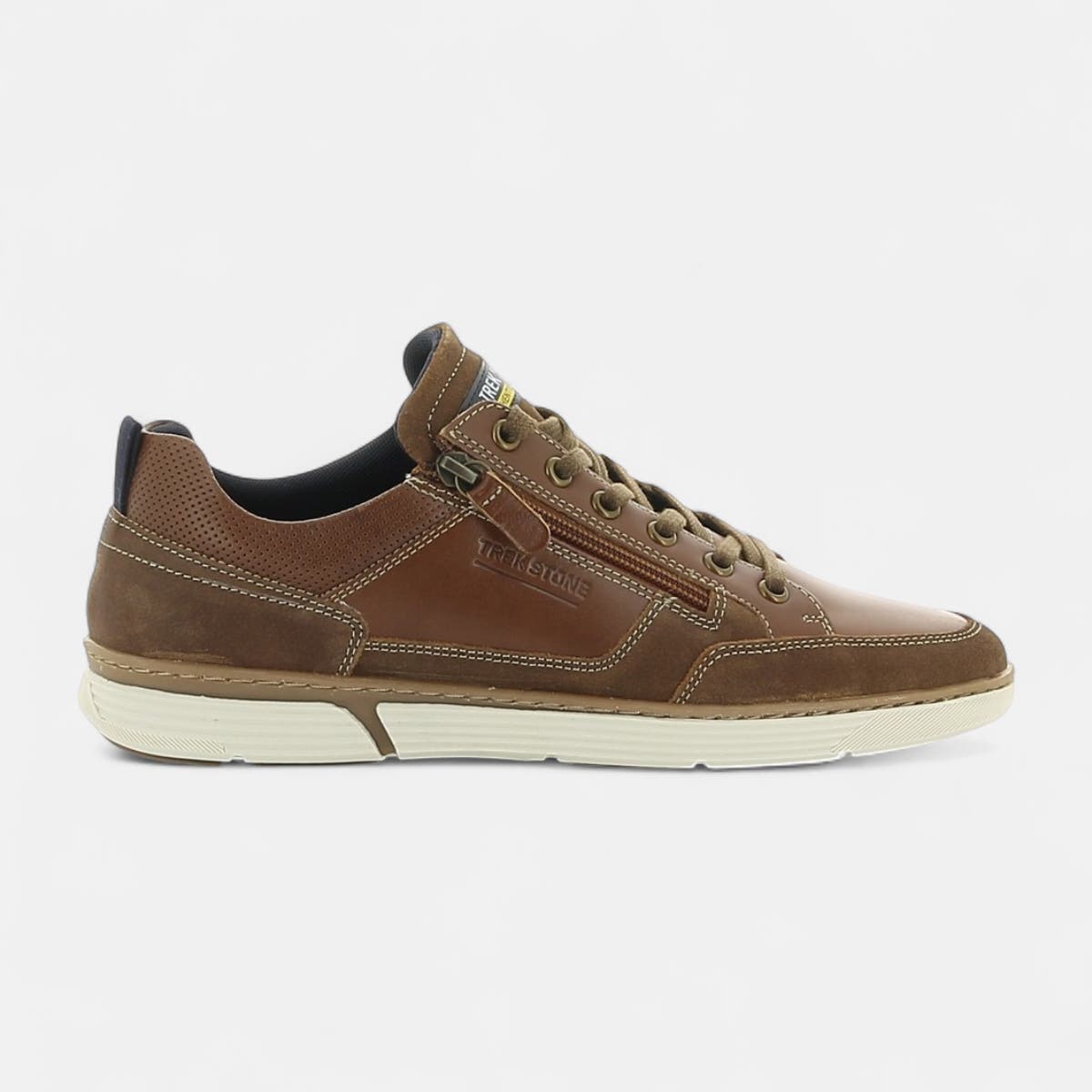 Baskets basses Homme en cuir cognac