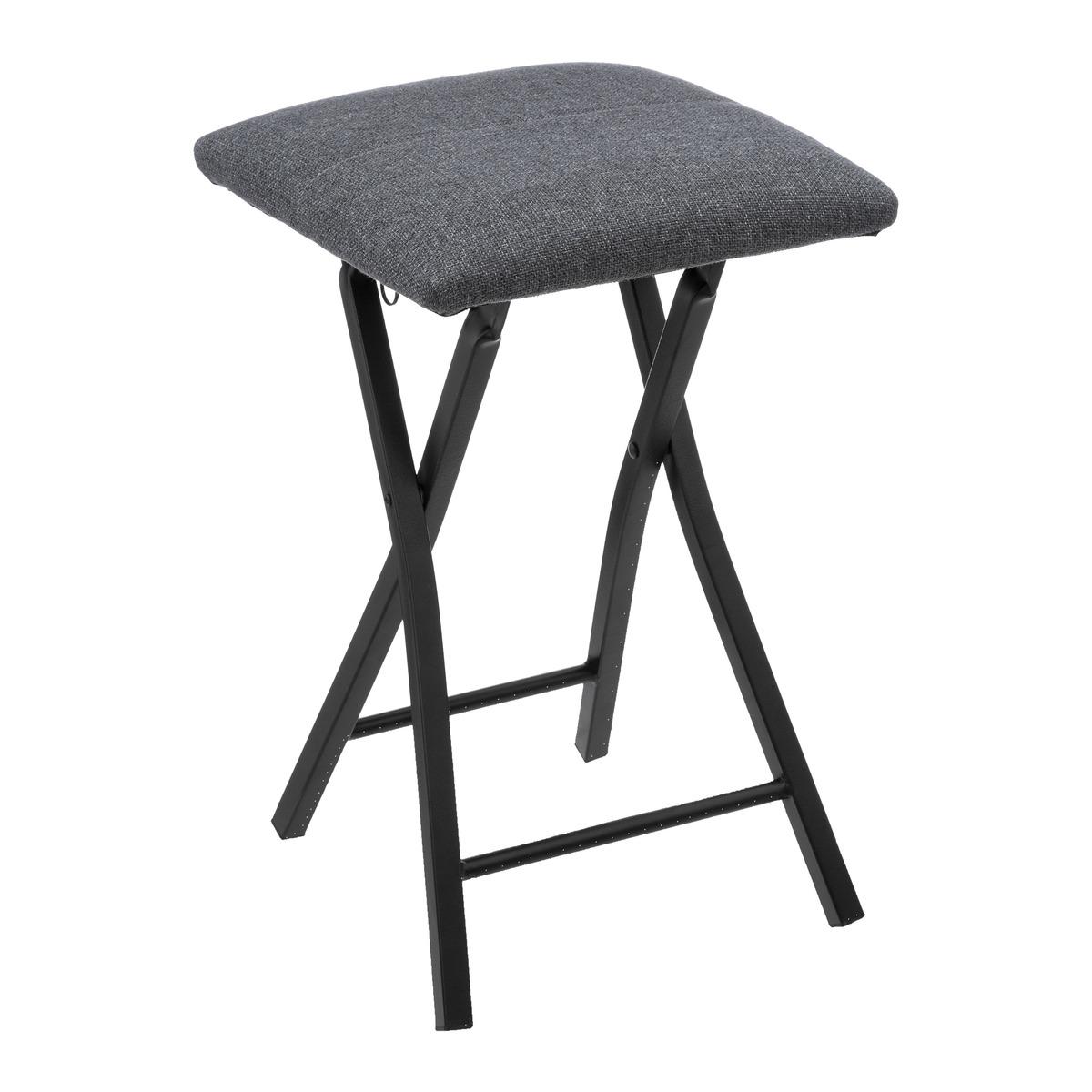 TABOURET PLIANT CONFORT GRIS