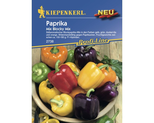 Kiepenkerl 'Blocky Mix' Pepers Groentezaden