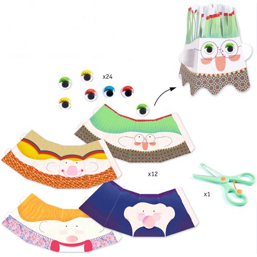 Djeco knutselset knip-knip, poppetjes maken